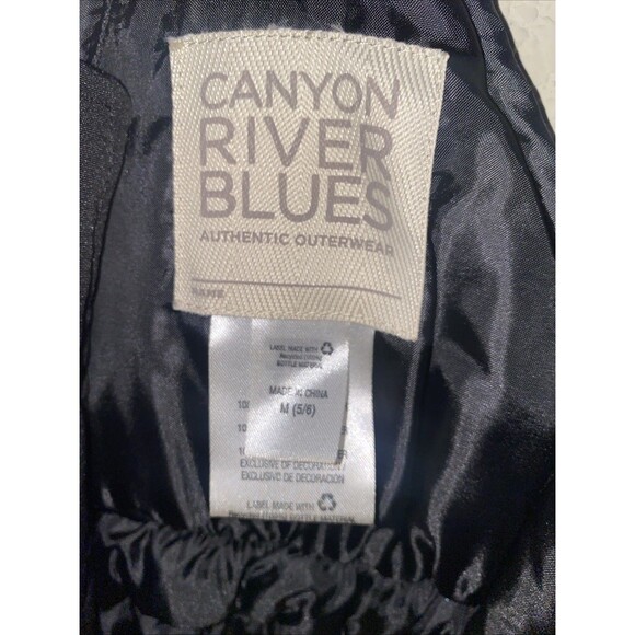 CANYON RIVER BLUES Bib Snow Pants 5-6 Black Zip WATER RESISTANT Insulated - Picture 5 of 7